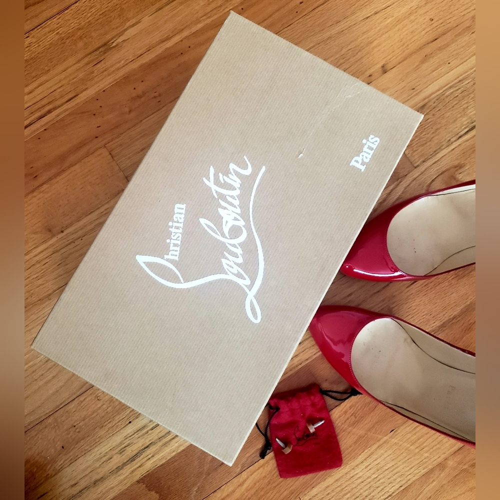 Christian Louboutin Rolando heels patent calf w/ original box & extra heel taps. - Picture 5 of 16